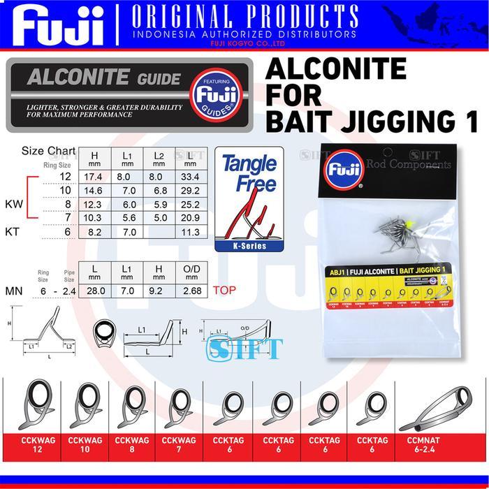 1 Set Ring Fuji Alconite For Galatama Casting Jigging Baitjigging