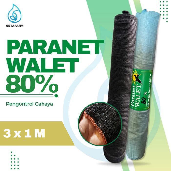 Jaring PARANET 80% lebar 3m Panjang 1m - Eceran ( WALET )