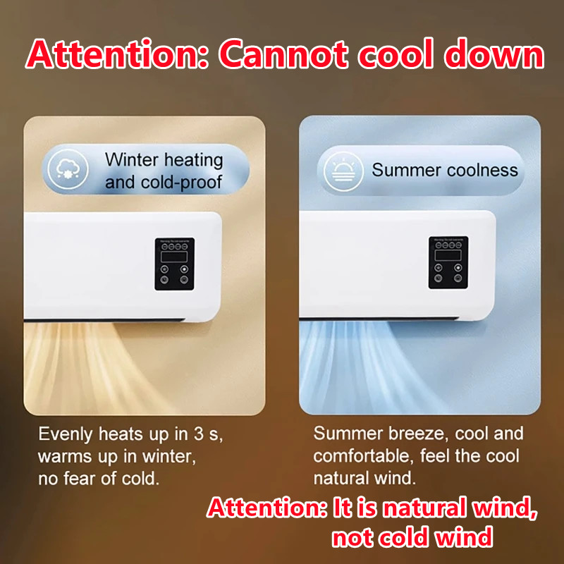 Portable Ductless Air Conditioner Wall-mounted Air Conditioner Fan and Heater RV Air Conditioner Fan