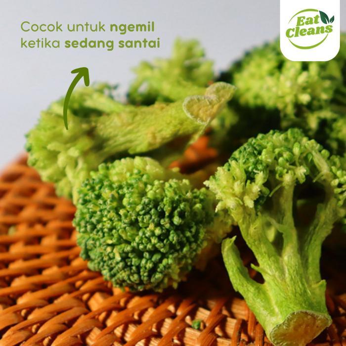 YUMMY Keripik Brokoli Crispy Snack Dried Broccoli Keripik Buah Sayur Camilan Kripik Brokoli