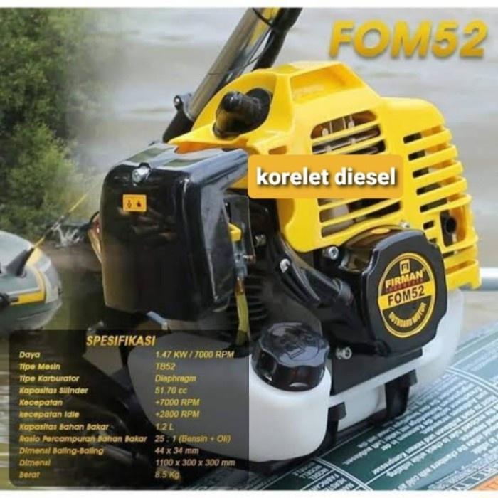 Mesin Tempel Perahu Karet Firman FOM52
