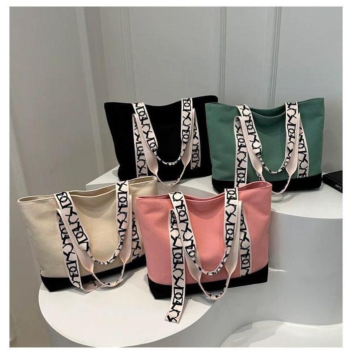 Tas Tote Bag Kanvas Kerja Tote Bag Kuliah Tas Wanita T11568