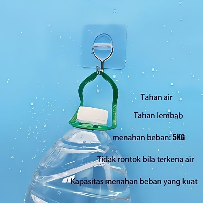 "New" 10 Buah Gantungan Tempel Transparan/Maks 5-8kg/Gantungan Tempel Hook/Gantungan Dinding Kait
