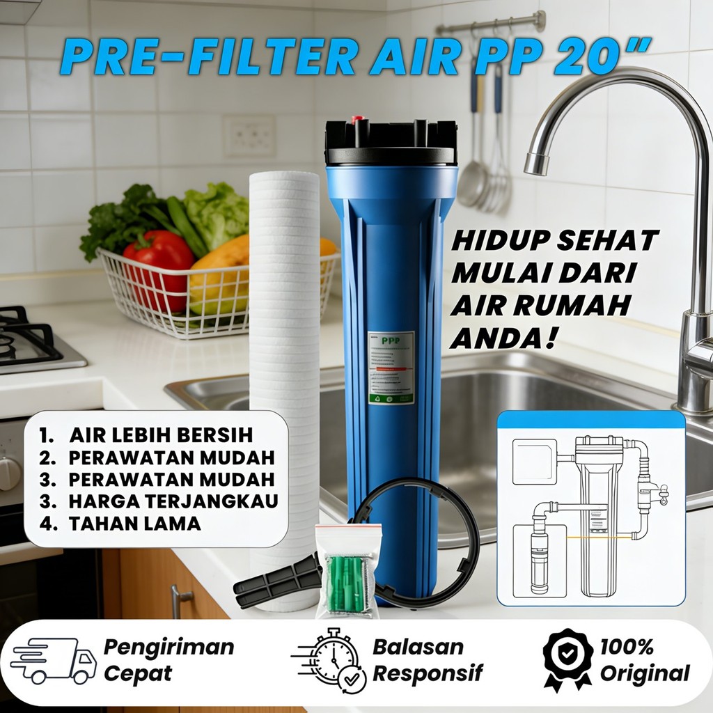 HOUSING FILTER AIR  20" + Filter PPF 5 Micron