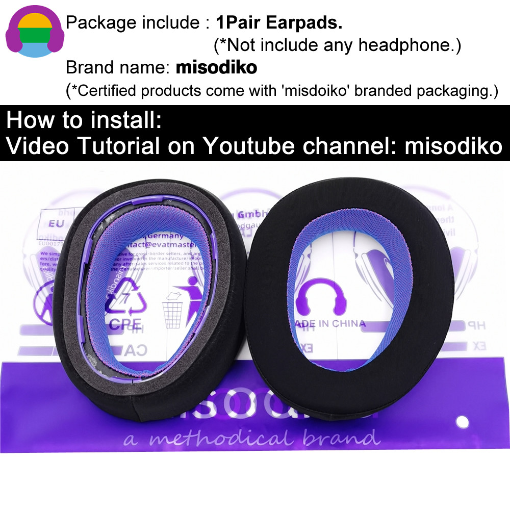 misodiko Upgraded Earpads Replacement for Sennheiser EPOS GSP 670/ 600/ 601/ 602/ 500/ 550, H6Pro