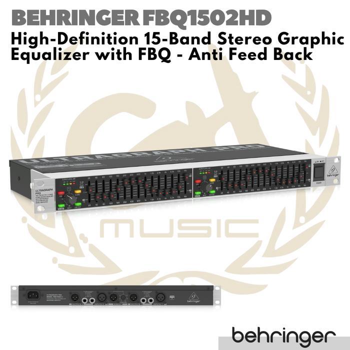 BEHRINGER ULTRAGRAPH PRO FBQ1502HD 15 BAND GRAPHIC EQUALIZER WITH FBQ