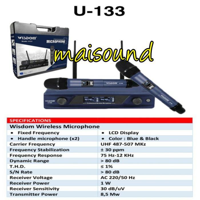 MIC WIRELESS WISDOM U133 HANDHELD ORI MICROPHONE WISDOM U 133 PEGANG
