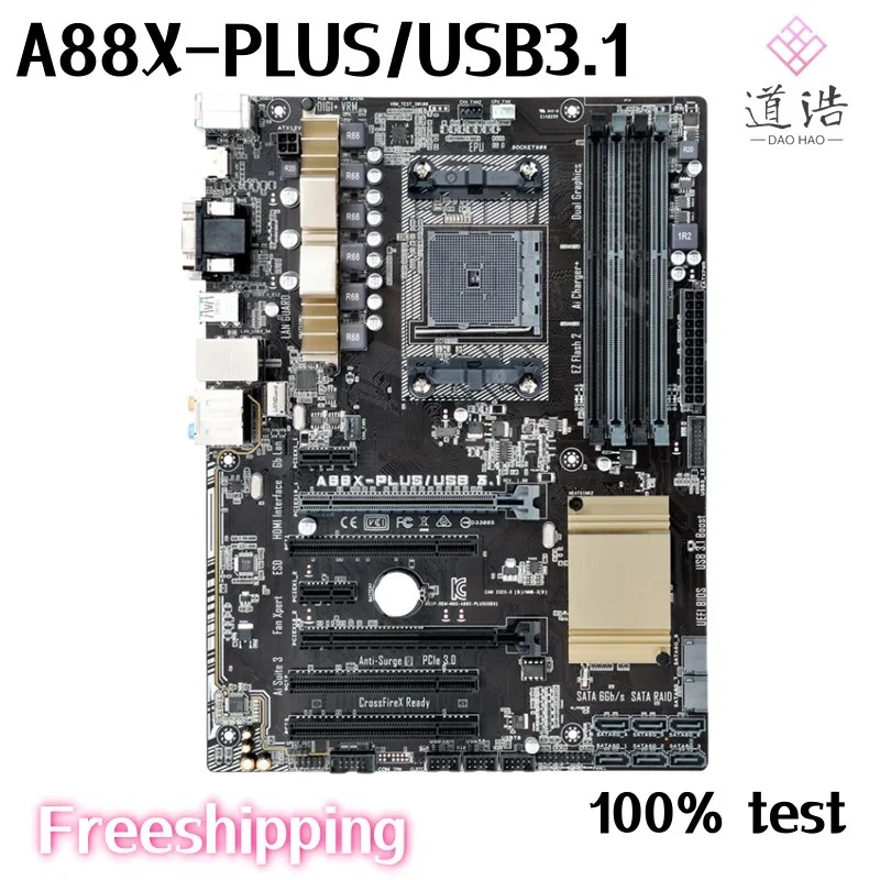 For A88X-PLUS/USB3.1 Motherboard PCI-E3.0 HDMI Socket FM2+ DDR3 ATX A88X Mainboard 100% Tested Fully
