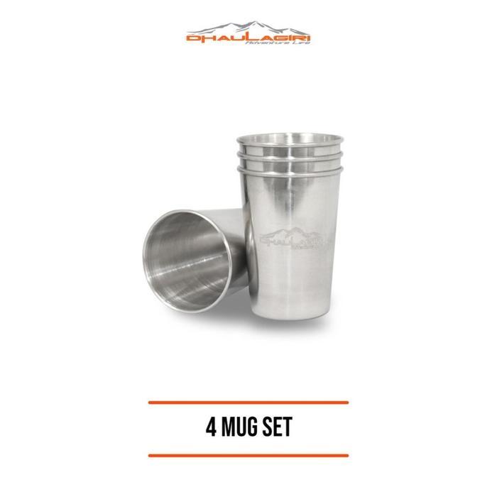 Gelas Camping Dhaulagiri 4 Mug Set - Camping Mug Stainless