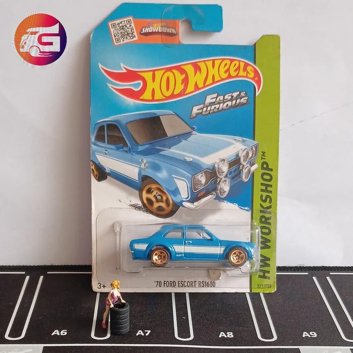 HOT WHEELS 70 FORD ESCORT RS1600 BIRU FAST FURIOUS - HOTWHEELS