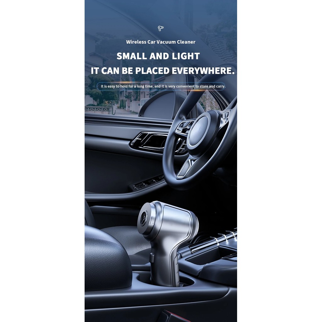 95000PA Car Vacuum Cleaner Portable Wireless Cleaner Powerful Strong Suction Handheld Cleaning