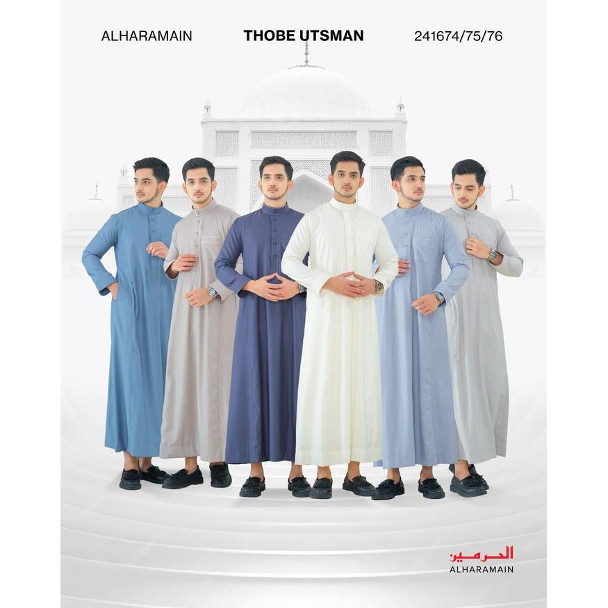 Stok Baru AL Haramain Series Semi Wol Thobe Utsman RS Jubah / Gamis Pria Remaja & Dewasa