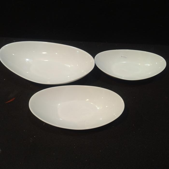 Mangkok keramik perahu Sango, 3 pcs/set