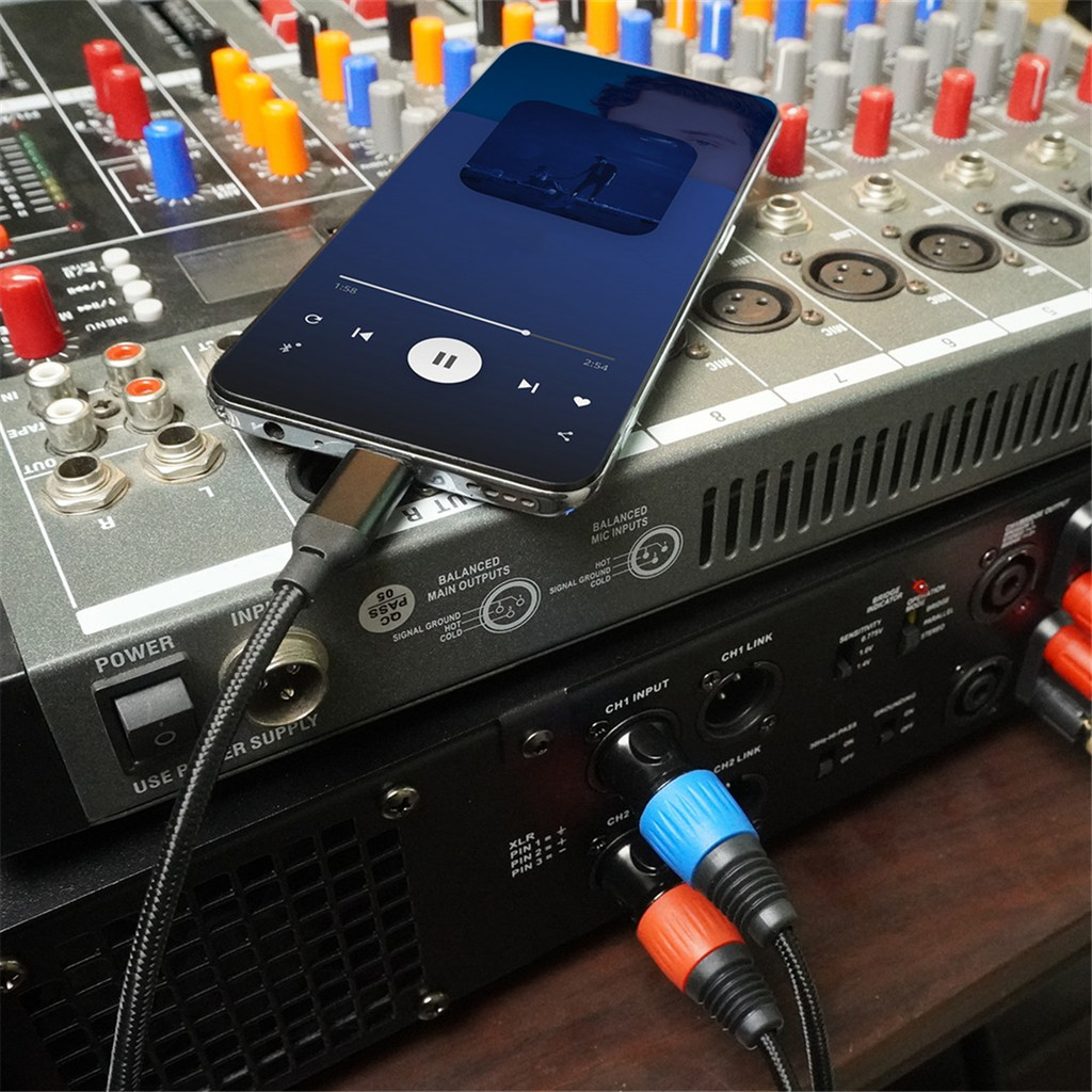 NEW Type C to Dual XLR Male Aux Audio Cable USB C to Dual XLR Audio Cable Type C to XLR Male