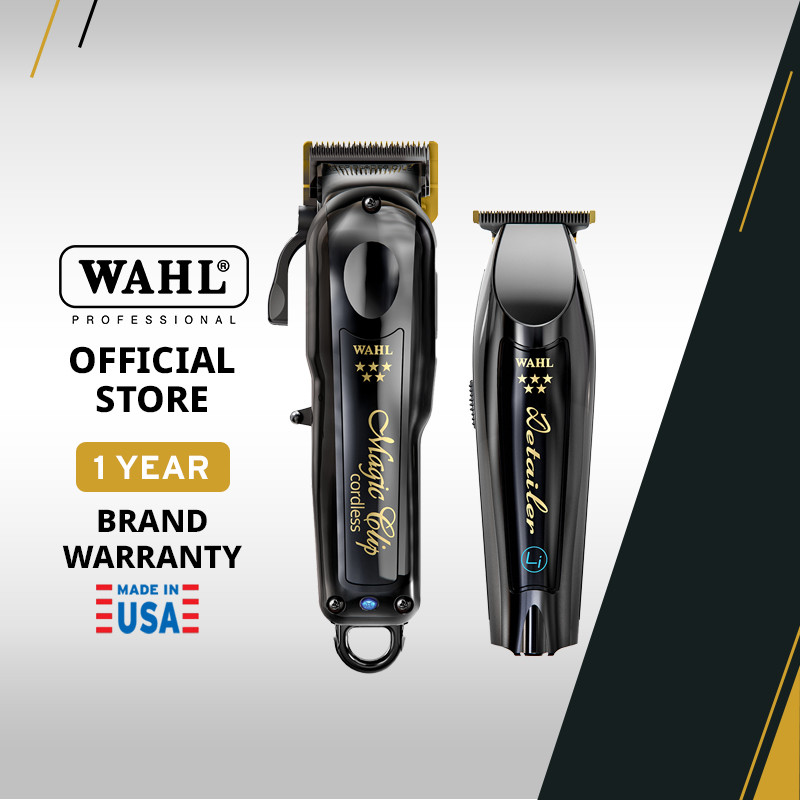 Wahl 5 Star Midnight Black Barber Combo - Alat Cukur Rambut Profesional, Alat Cukur Rambut, Mesin Po