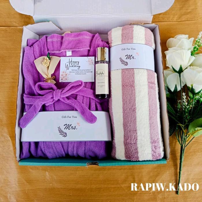 Hampers Handuk Kimono Handuk Seserahan Kimono Set Kado Wedding Kimono PremiumHampers Pernikahan