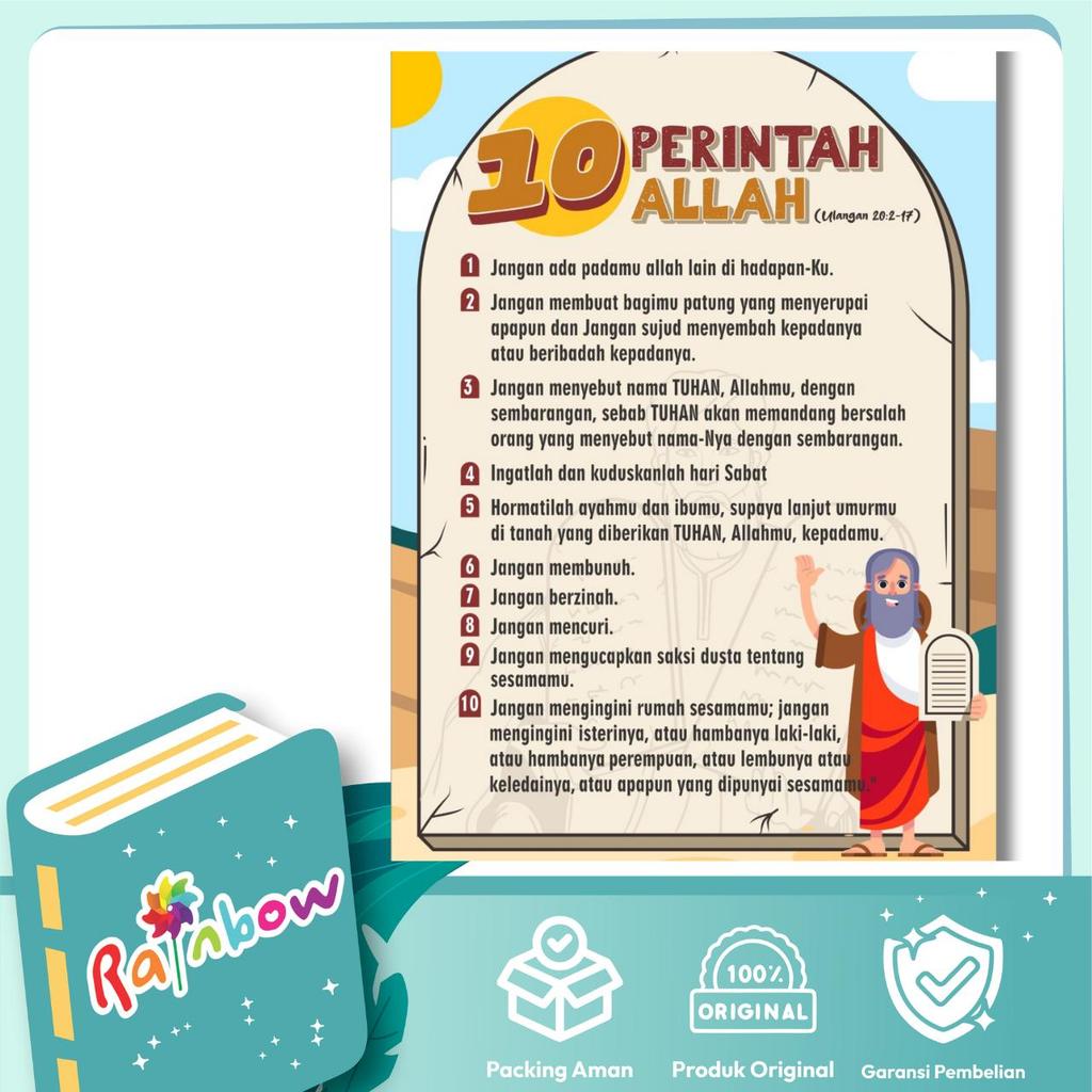Rainbow - Poster 10 Perintah Allah Alat Peraga Sekolah Minggu