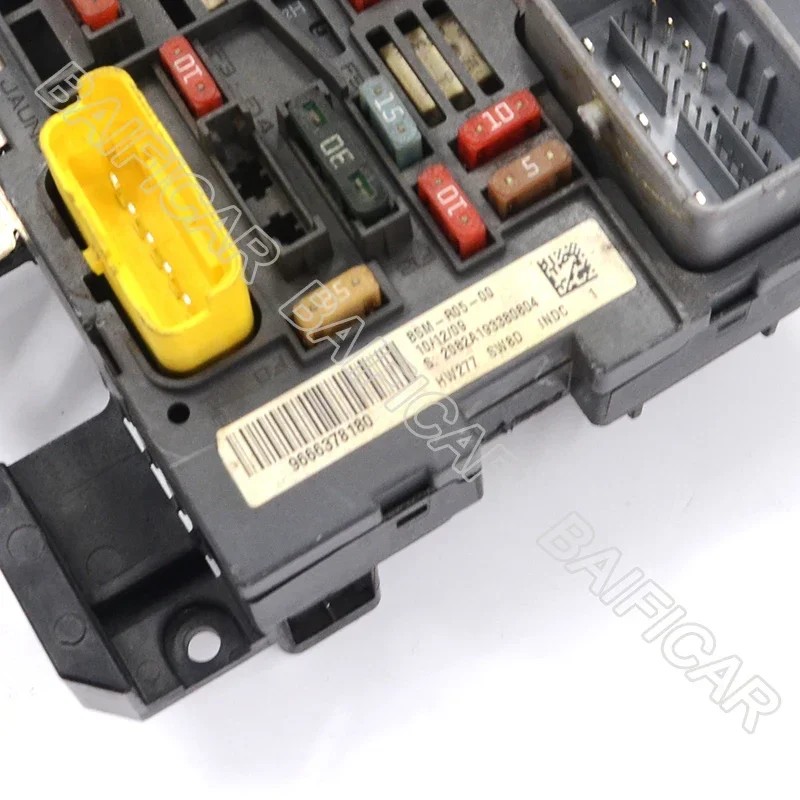 9666378180 Used Genuine Bonnet Fuse Box Unit Assembly BSM 9675879480 R05 For Peugeot 307 308 Citroen