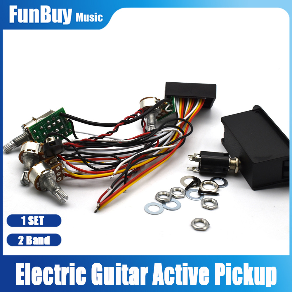 2 Band Active EQ Equalizers Electric Bass Preamp Circuit Pickup Replacement for Active Bass Pickup