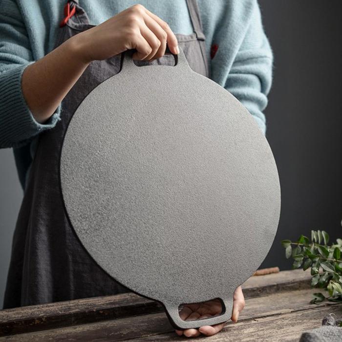 10.2/11/11.8/12.6/13.4INCH GRILL PAN WITH HANDLE BBQ GRIDDLE PLATE NON STICK CAST IRON ROUND GRILL