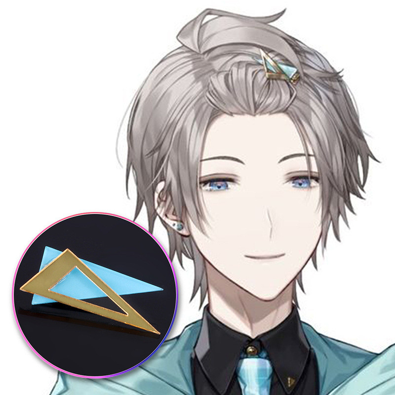 Nijisanji Hairs Jewelry ROF-MAO Accessories Kaida Haru Hair Clips Triangle Hair Accessories for