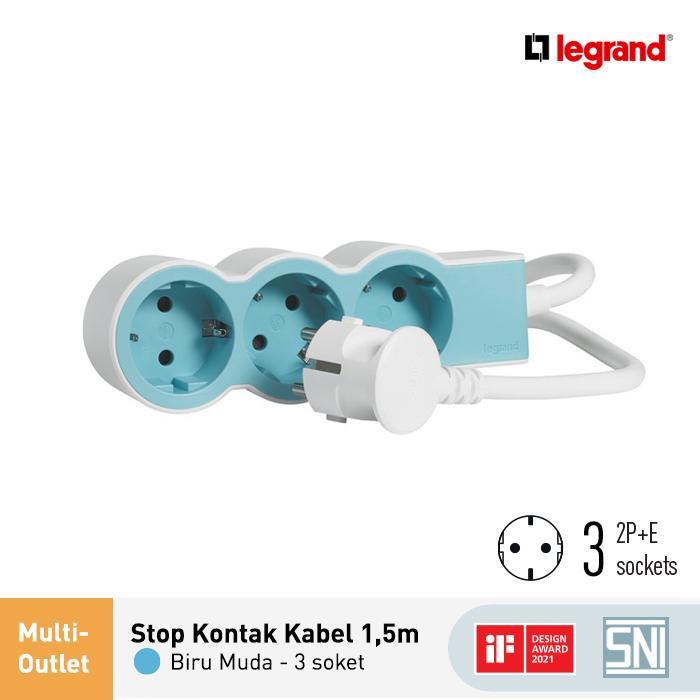 Legrand Revolution Multi Outlet 3 Socket 1,5m - LG-694551ID