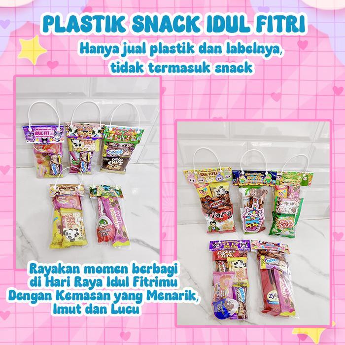 Plastik parcel mini IDUL FITRI/Plastik label snack idul fitri(isi 10 set)