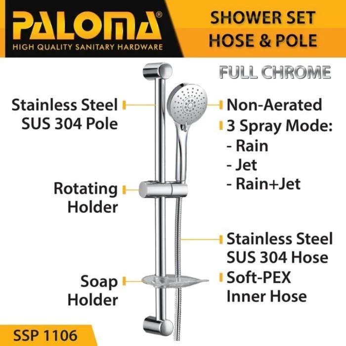 Shower Set Paloma Ssp 1106 Tiang Handshower Kamar Mandi
