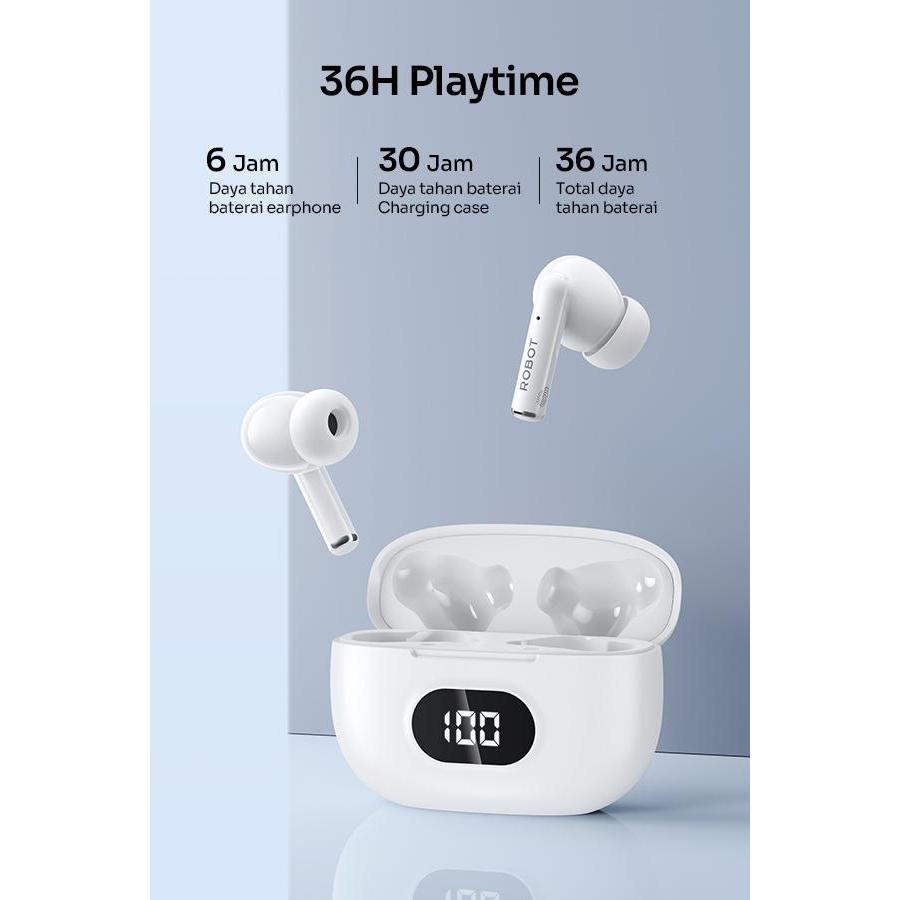 Robot Airbuds T70 Led Wireless Earphone Bluetooth Tws - New T50 T80