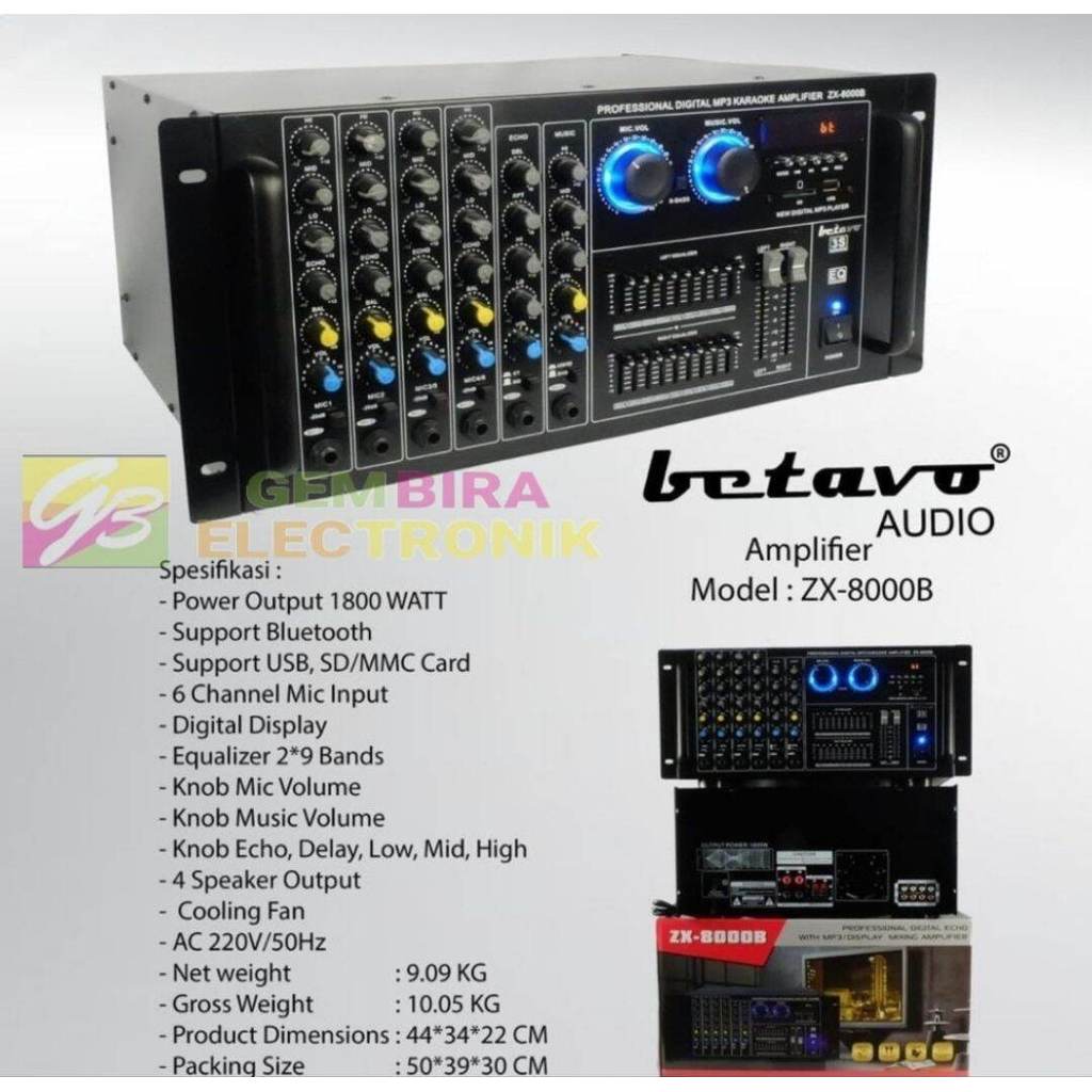 power ampli audio betavo bt ZX8000 NEW Bluetooth amplifier karaoke betavo ZX 8000 Original