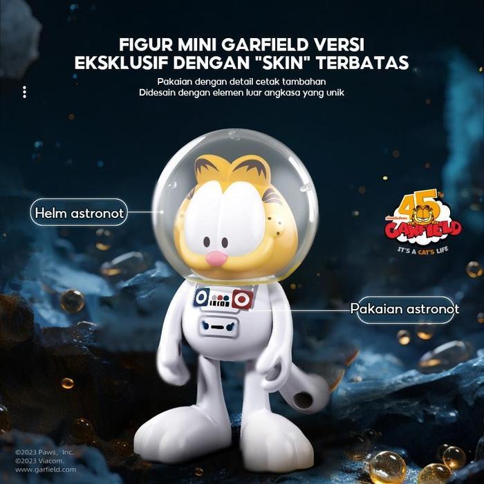 OHSOME - SLUBAN GARFIELD SPACE TOUR - KOLEKSI FIGURE GARFIELD PETUALANGAN LUAR ANGKASA FIGURE MAINAN