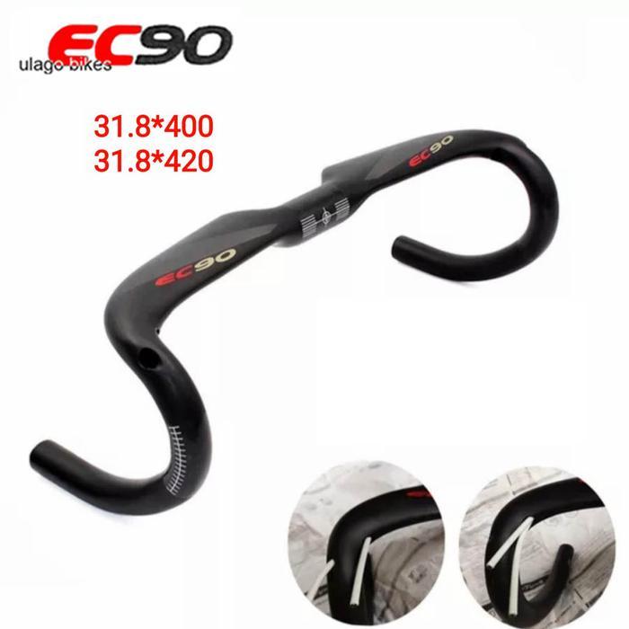 HANDLEBAR DROPBAR CARBON EC90 AERO 1 31.8 OS DROP BAR HANDLE STANG BALAP ROAD STANG BENGKOK SEPEDA