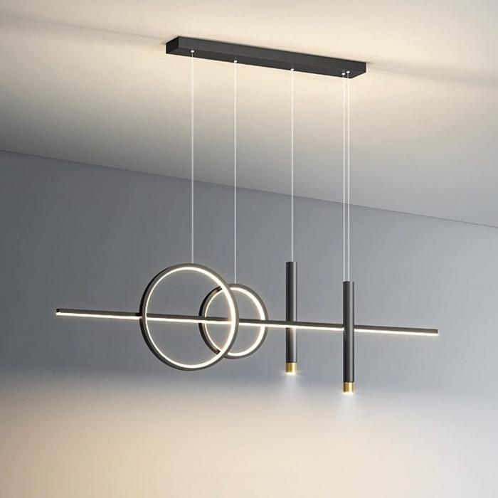 Golden LED Lampu Gantung Minimalis Lampu 3 warna Lampu Hias Rumah Lampu Strip Panjang LED lampu meja