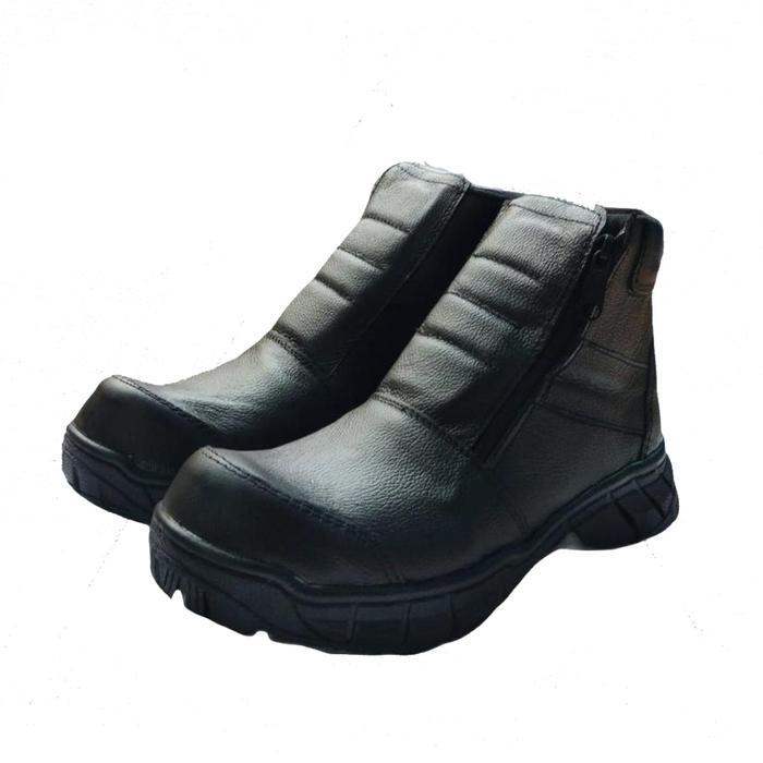 Sepatu Safety Boots Kulit Pria Ujung Besi Model King Sefty Shoes Model Krisbow Jogger Hitam Kerja