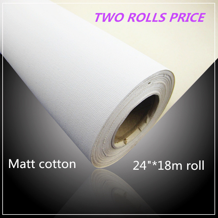 2 rolls inkjet matte cotton canvas for wholesale