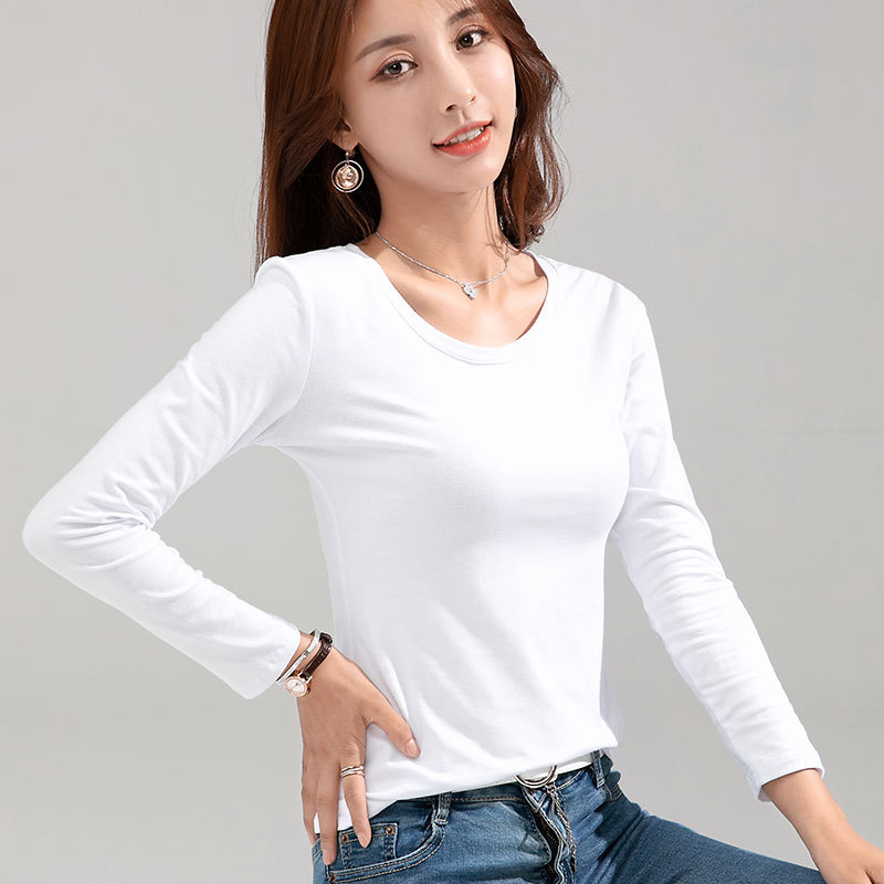 Mrmt 2026 Brand New Women'S T-Shirt Slim Pure Cotton 95% Women T-Shirt Long-Sleeved For Female Thin