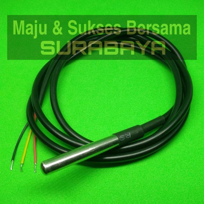 DS18b20 Sensor Suhu Temperature Waterproof Tahan Anti Air Probe DS1820