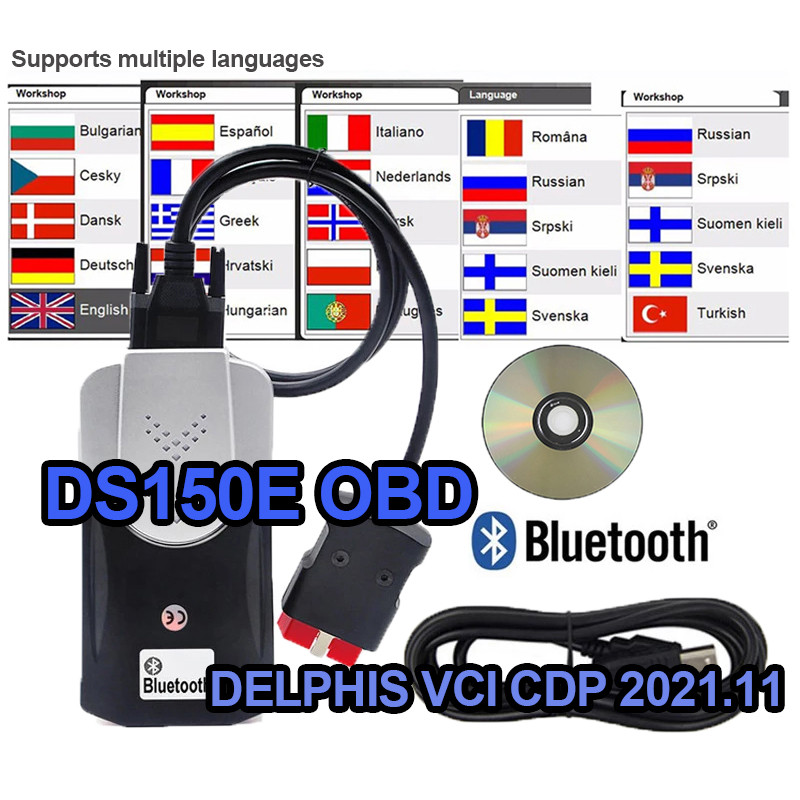 Car Truck Scanner DS150E Delphis V3 OBD Ds150 VCI CDP 2021.11 KEYGEN NEC Diagnostic tool with Blueto