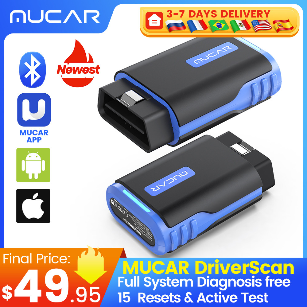 MUCAR DriverScan OBD2 Diagnostic Scanner Bi-directional scan Tool FullSystem Diagnois Actuation Test