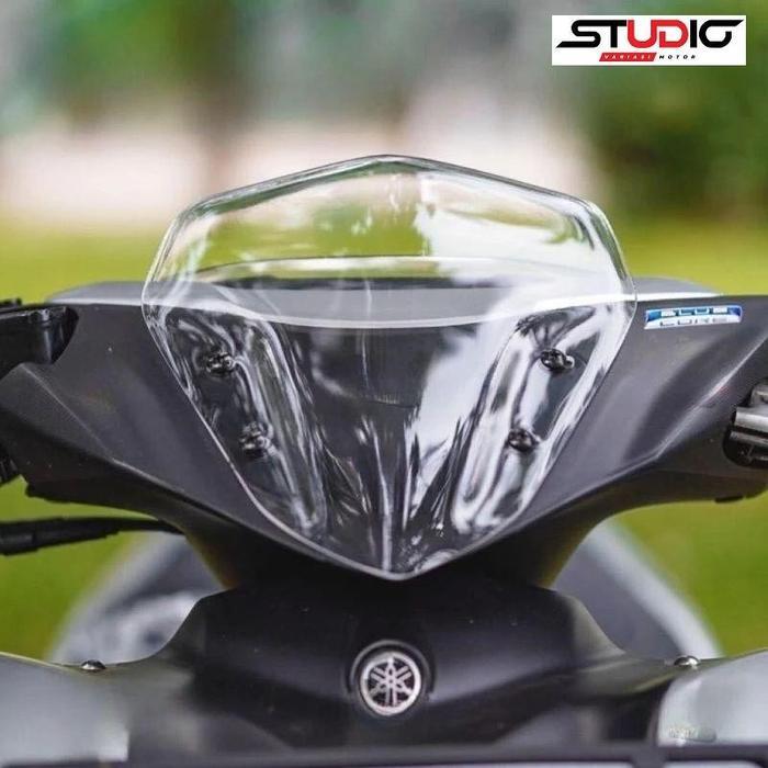"New" Visor Aerox Standar Bening Black Windshield Yamaha Aerox 155 Connected Tebal Motorcycle