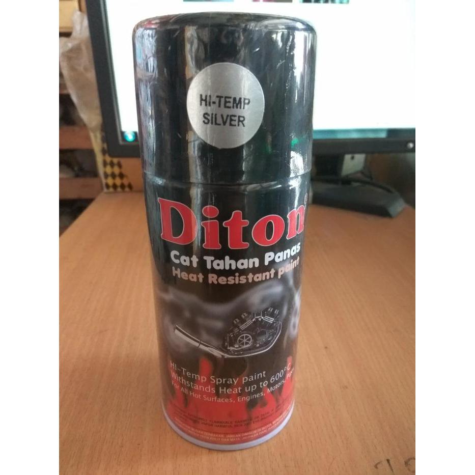 Cat Semprot Anti Panas 300Cc Merk Dyton Untuk Knalpot Warna Silver Termurah Langka
