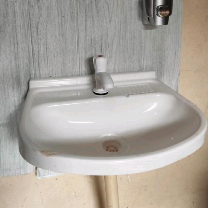 wastafel dinding plastik komplit kran plastik wastafel cuci tangan