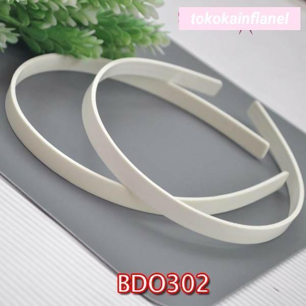 Bdo302 Rangka Bando Putih Lebar 1 Cm Polos Tidak Bergigi