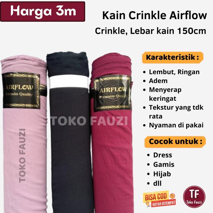 3m Kain Bahan Crinkle Airflow Premium