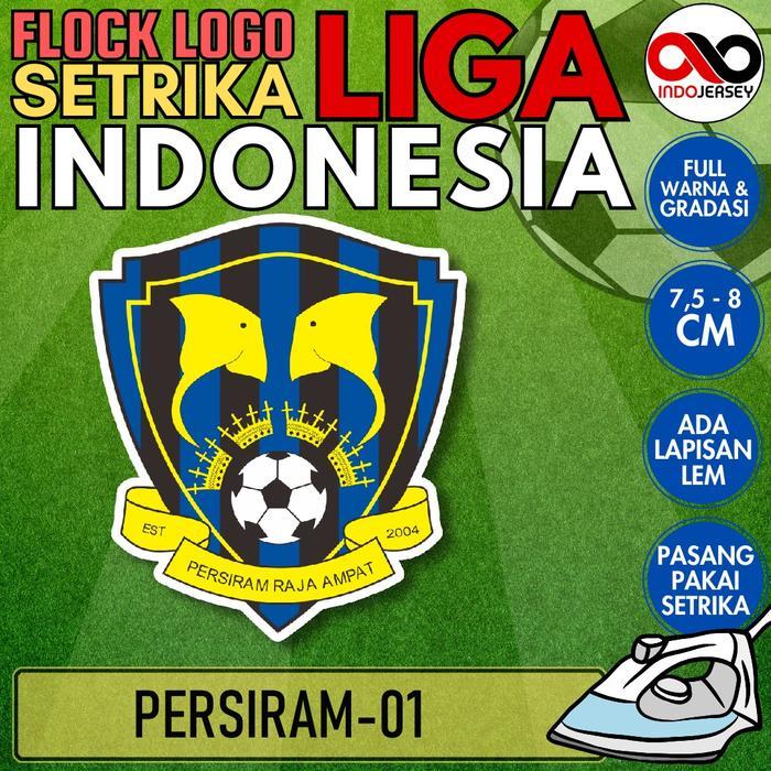 Patch Badge Emblem Flock Setrika iron-on Baju Jersey Logo Liga Sepak Bola Indonesia PERSIRAM [01]