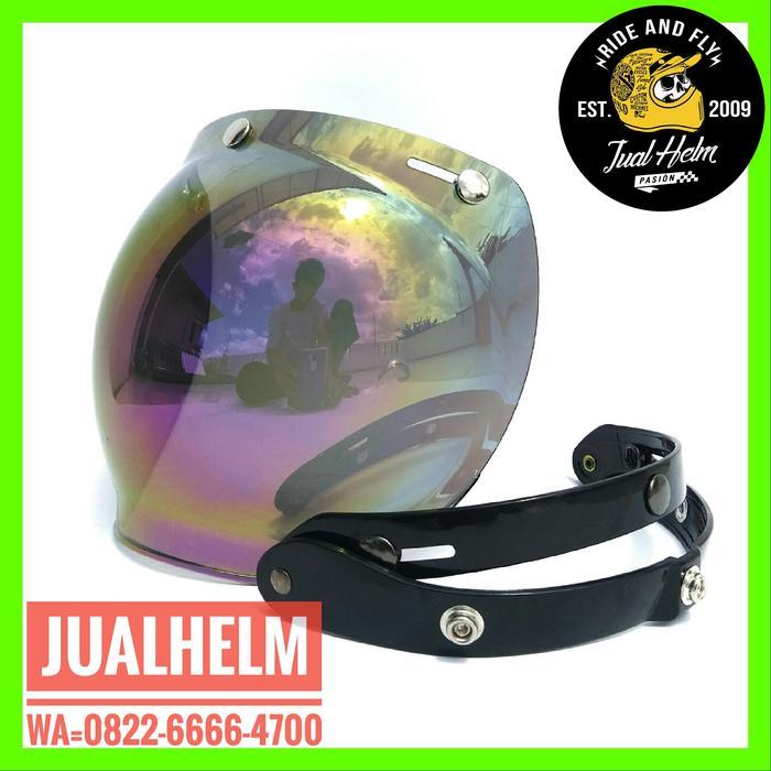 Kaca Helm/Kaca Bogo/Kaca Visor/Kaca Bubble Snail Rainbow