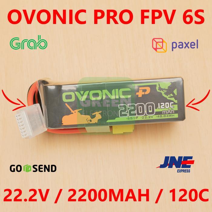 OVONIC PRO 6S 22.2V 2200MAH 120C LIPO LITHIUM POLYMER LI-PO BATTERY BATERAI FPV DRONE QUADCOPER 2200