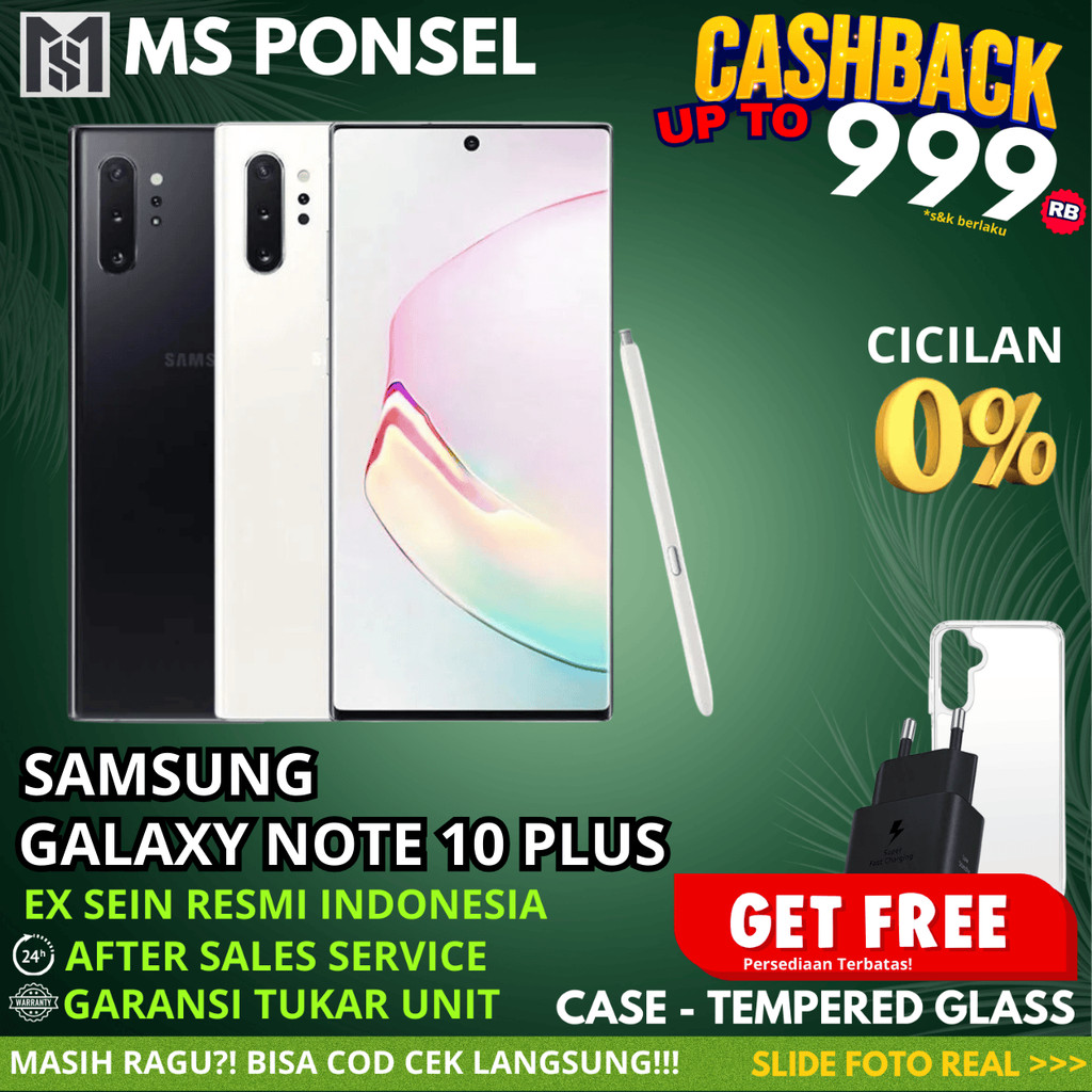 SEIN | Samsung Galaxy Note 10 Plus 10+ 12/512GB 12/256GB Resmi Second Fullset Original