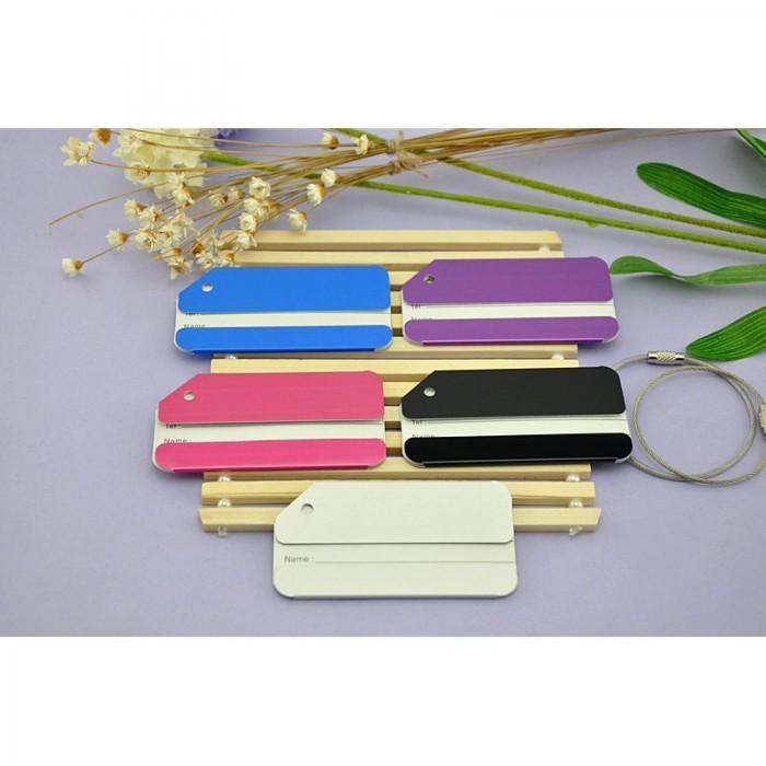 TAS PENYIMPANAN NAME TAG LUGGAGE TAG TAS KOPER ALUMINUM GANTUNGAN BAGASI ANTI TERTUKAR UNTUK LIBURAN