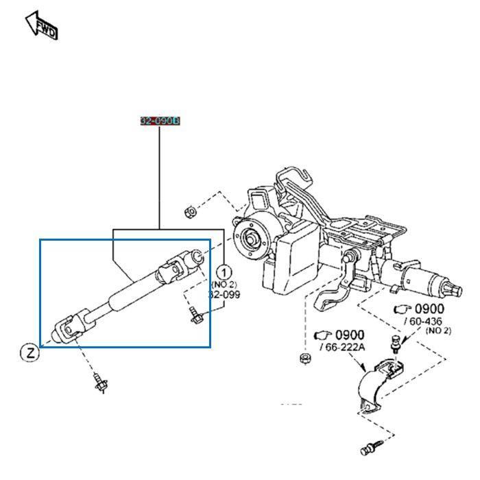 Joint Stir Mazda 2 Non Skyactiv Intermediate Shaft Steering
